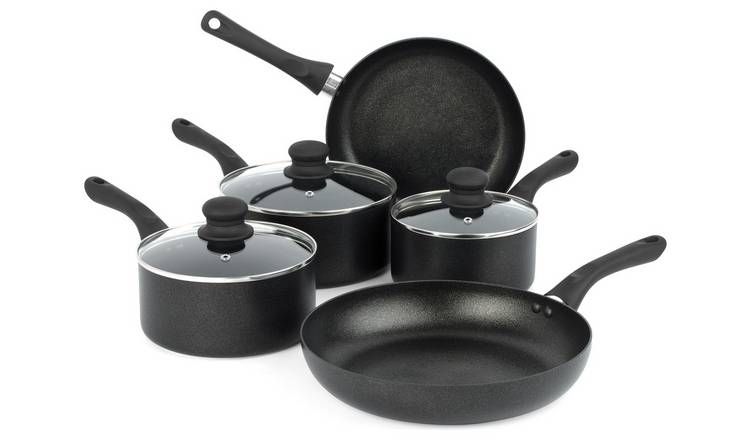 Russell Hobbs Diamond Stone 5 Piece Aluminium Saucepan Set