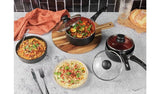 Russell Hobbs Red Stone Aluminium 3 Piece Pan Set - Black
