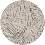Rustic Textures Ivory &amp;amp; Grey Circle Rug, 160 cm