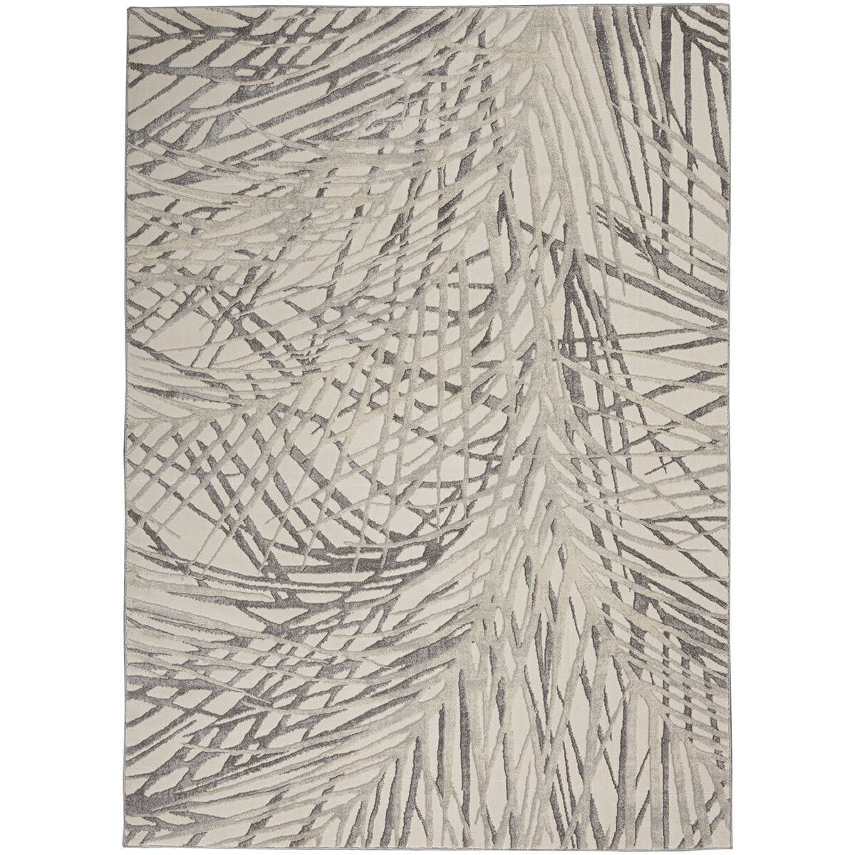 Rustic Textures Ivory &amp;amp; Grey Rug in 3 Sizes