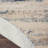 Rustic Textures Rustic Beige &amp;amp; Grey Circle Rug, 160cm