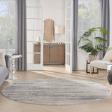 Rustic Textures Rustic Beige &amp;amp; Grey Circle Rug, 160cm