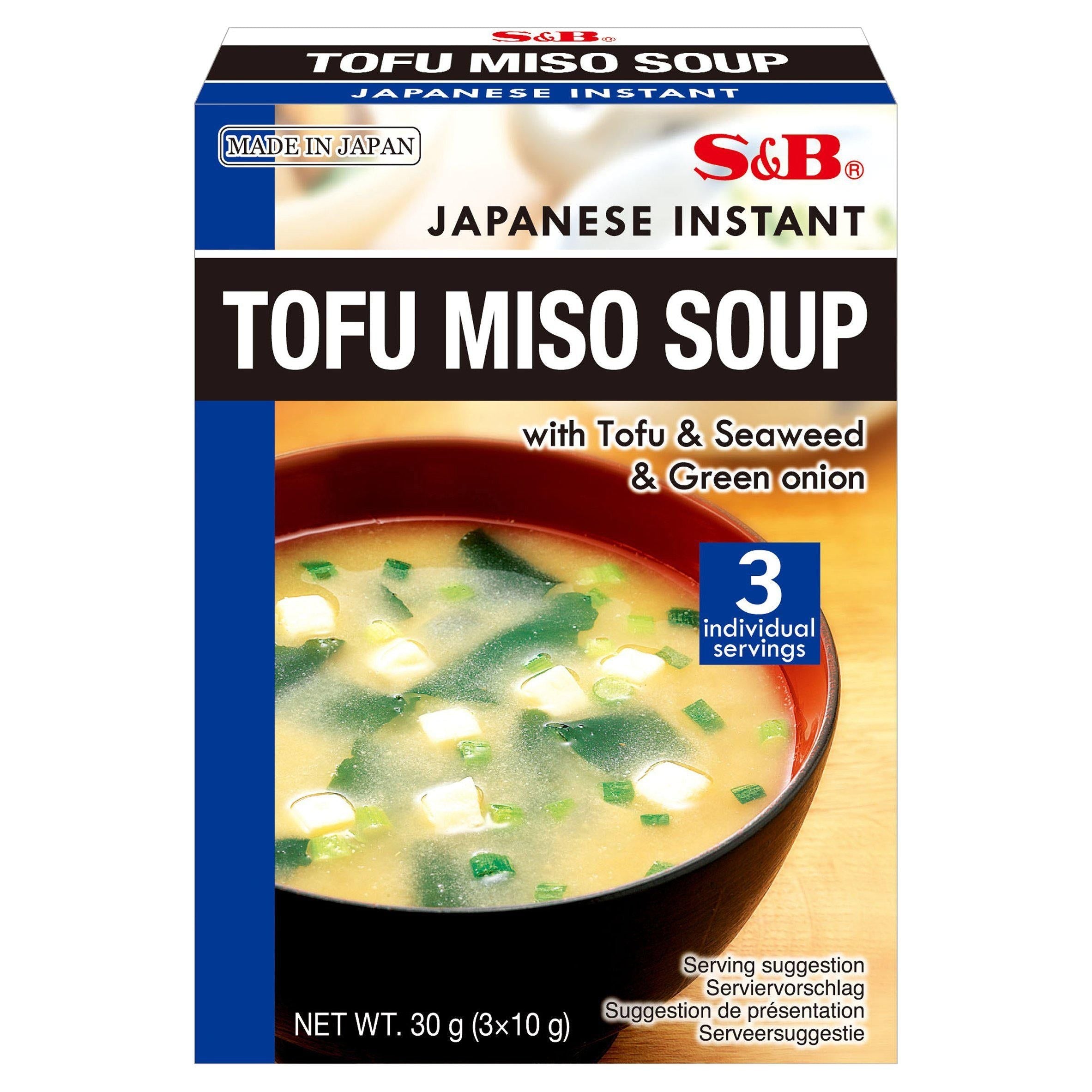 S&amp;amp;B Japanese Instant Tofu Miso Soup 3x10g
