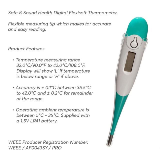 Safe &amp;amp; Sound Flexisoft Digital Thermometer