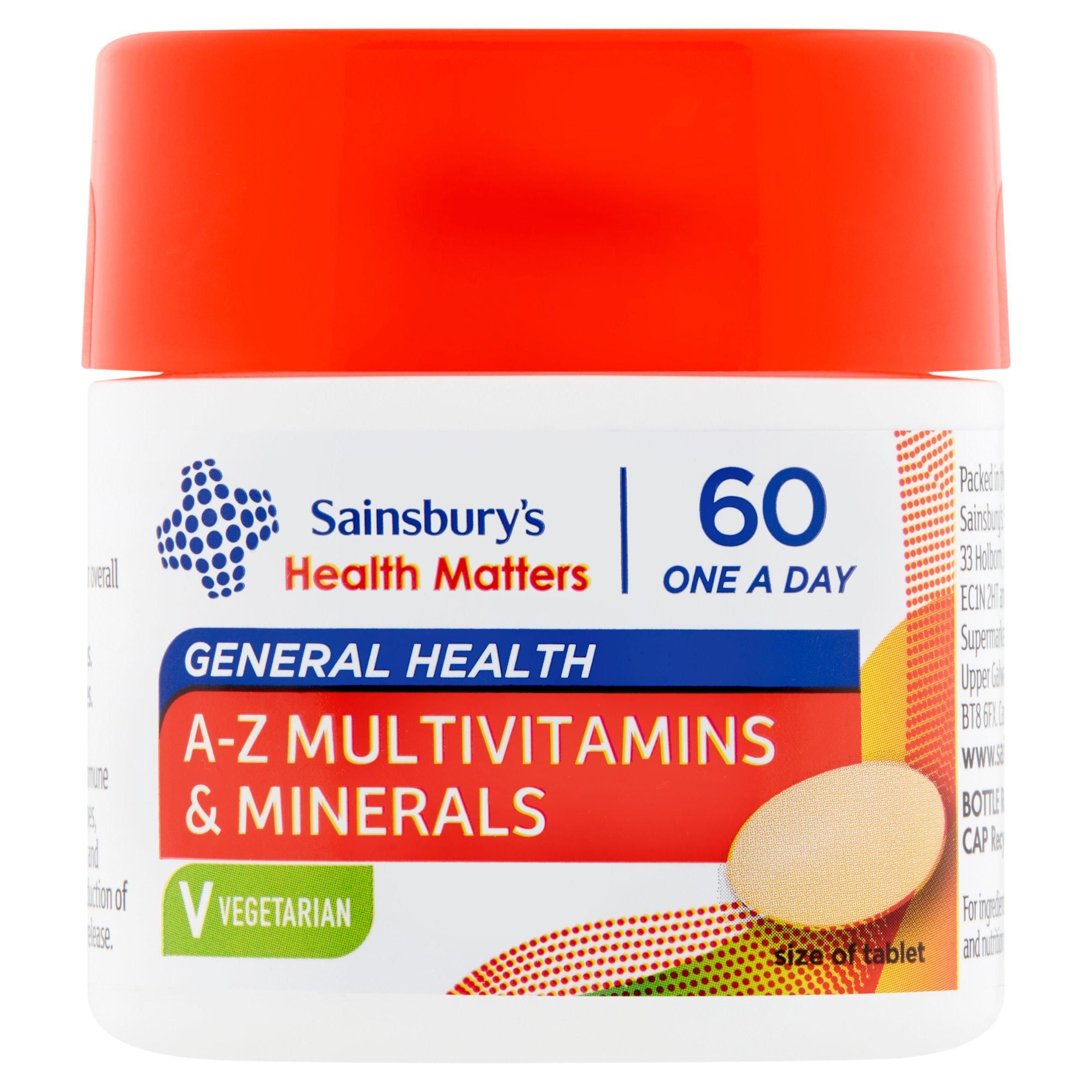 Sainsbury's A-Z Multivitamins &amp;amp; Minerals Tablets 1 a Day x60