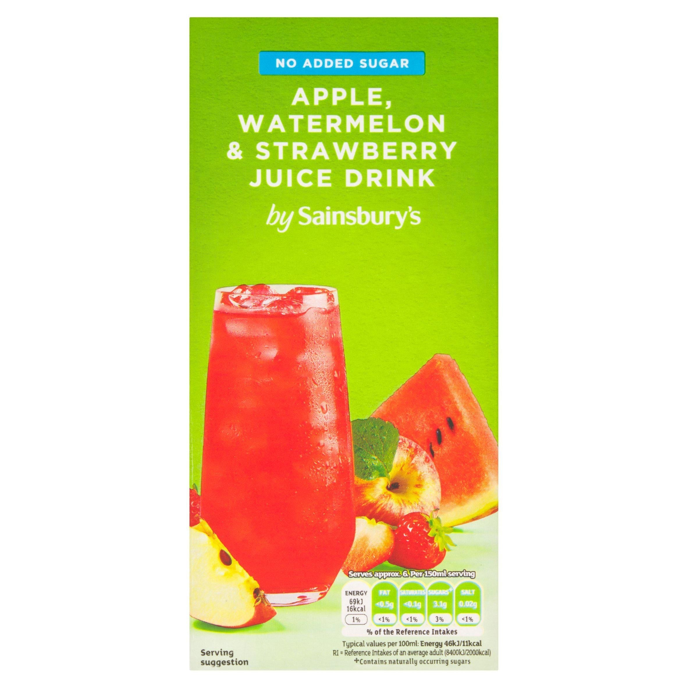 Sainsbury's Apple Watermelon &amp;amp; Strawberry Juice Drink 1L