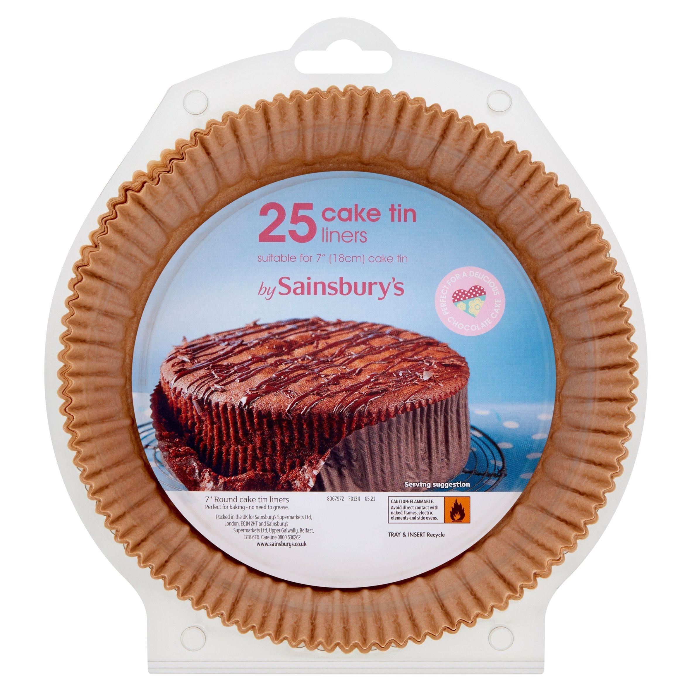Sainsbury's Cake Tin Liners x25 120g