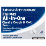 Sainsbury's Flu-Max All In one Cough &amp;amp; Cold Tablets x16
