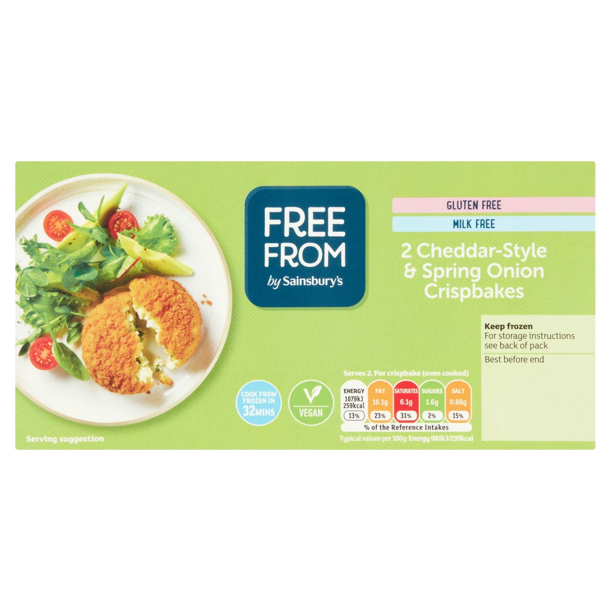 Sainsbury's Free From Cheese &amp;amp; Onion Crispbakes x2 227g