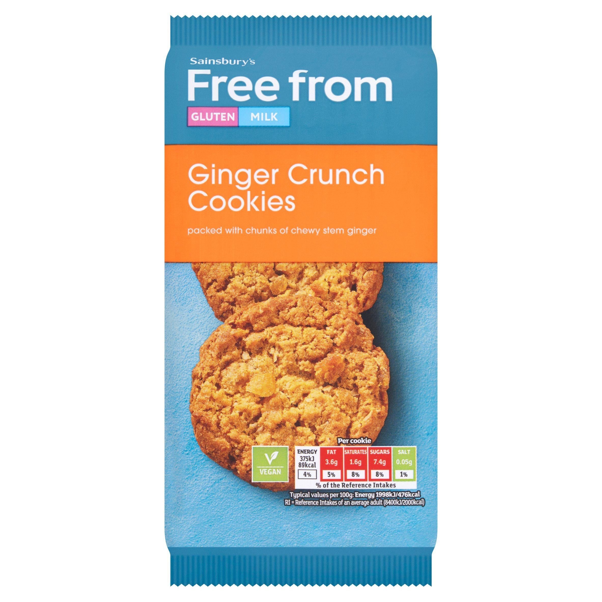 Sainsbury's Free From Ginger Crunch Cookies 150g