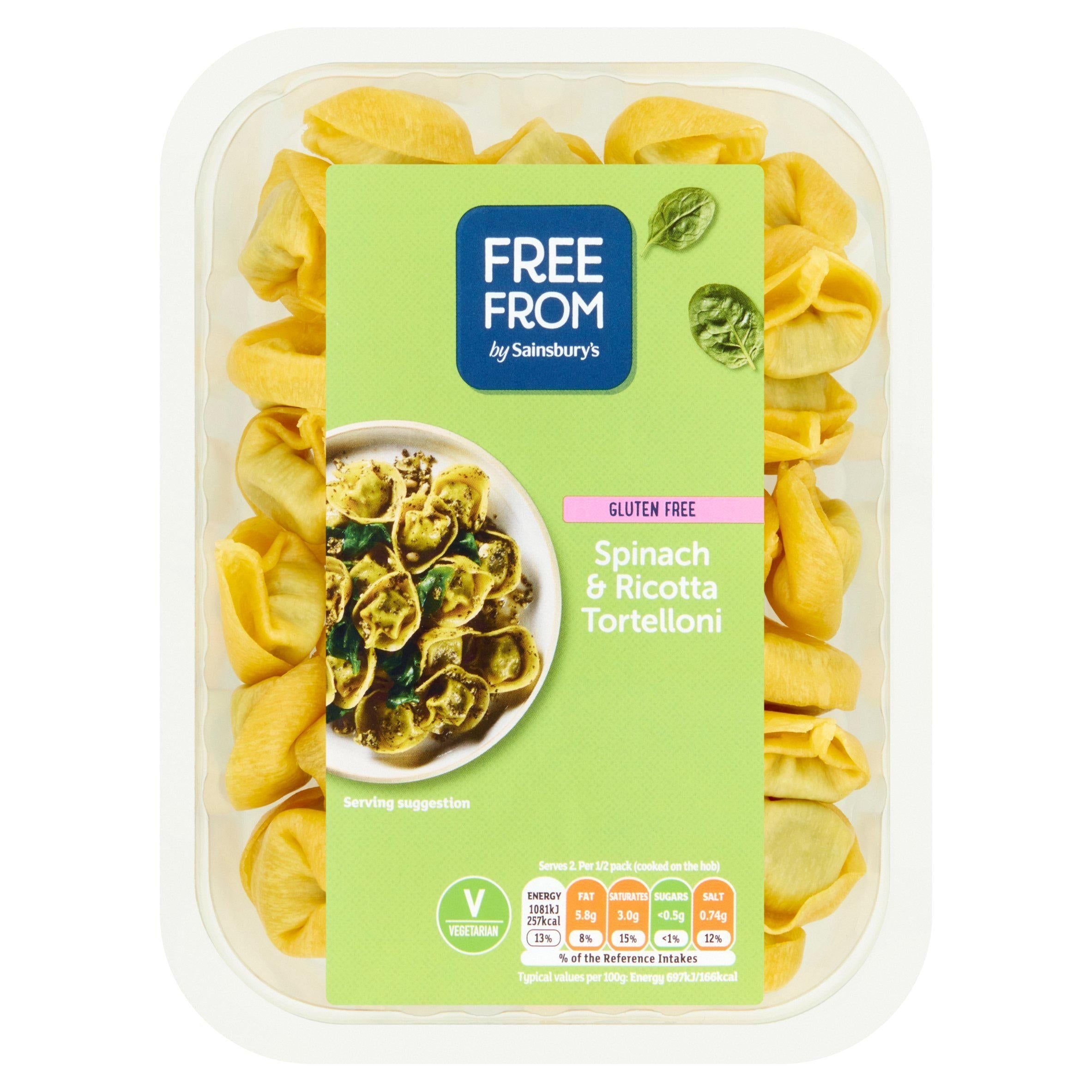 Sainsbury's Free From Spinach &amp;amp; Ricotta Tortelloni 250g