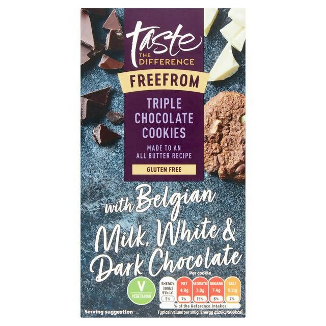 Sainsbury's Free From Triple Chocolate Cookies, Taste the Difference 150g