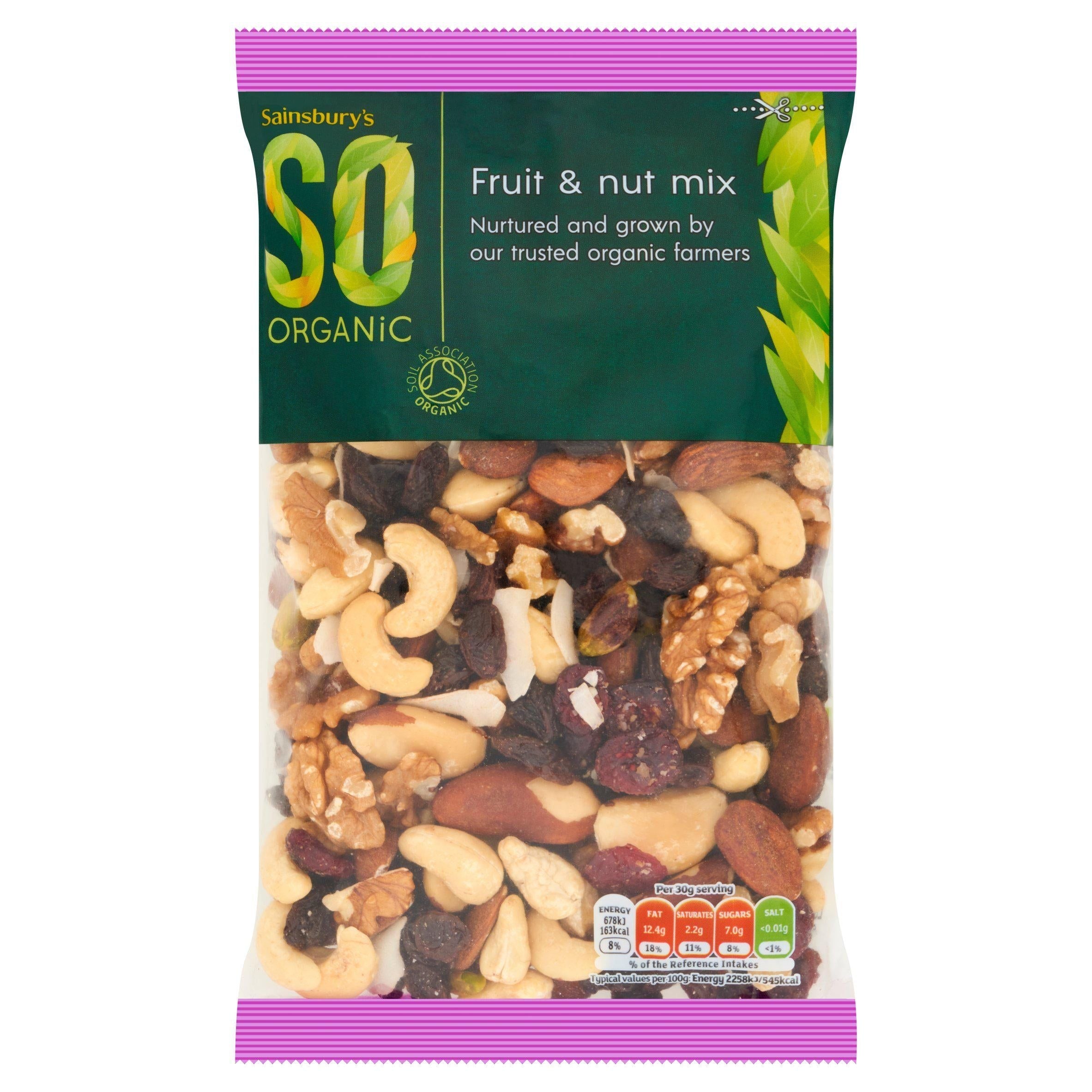 Sainsbury's Fruit &amp;amp; Nut Mix, SO Organic 300g
