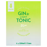Sainsbury's Gin &amp;amp; Diet Tonic 4x250ml