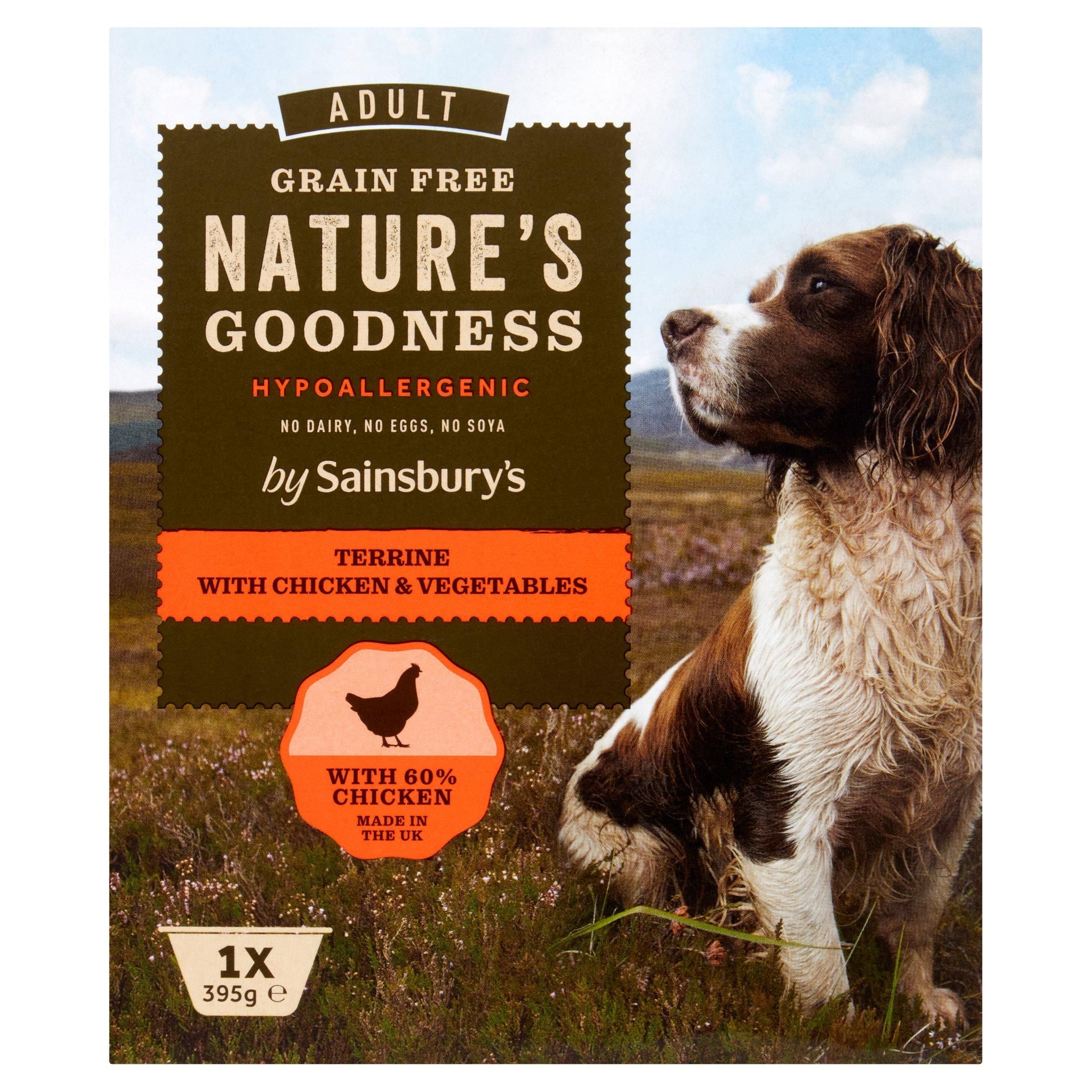 Sainsbury's Hypoallergenic Recipe Adult Dog Terrine with Fresh Chicken &amp;amp; Vegetables 395g