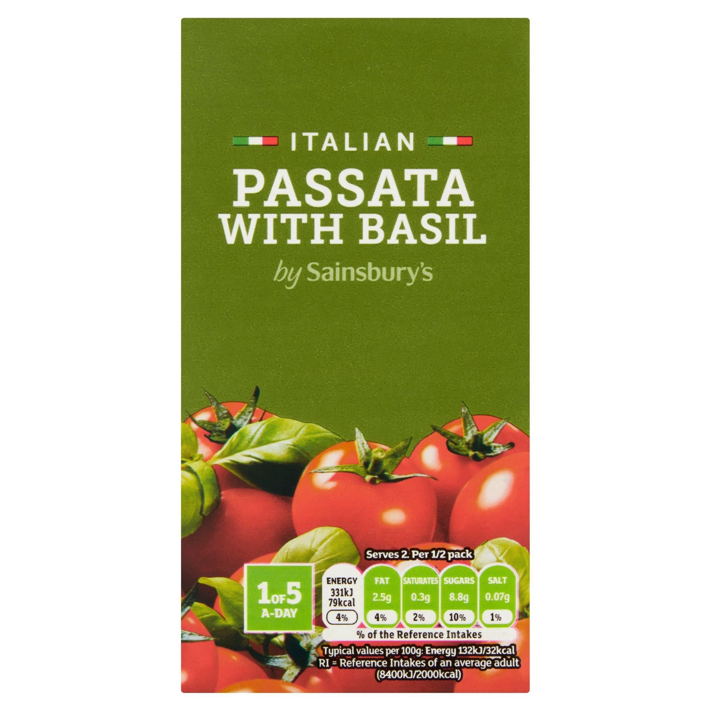 Sainsbury's Italian Passata with Basil 500g