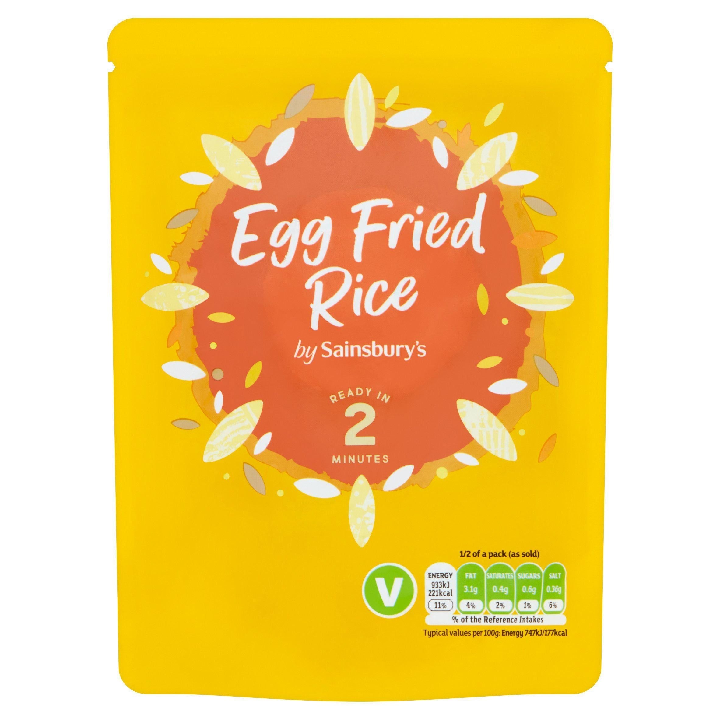 Sainsbury's Microwave Rice Egg Fried 250g