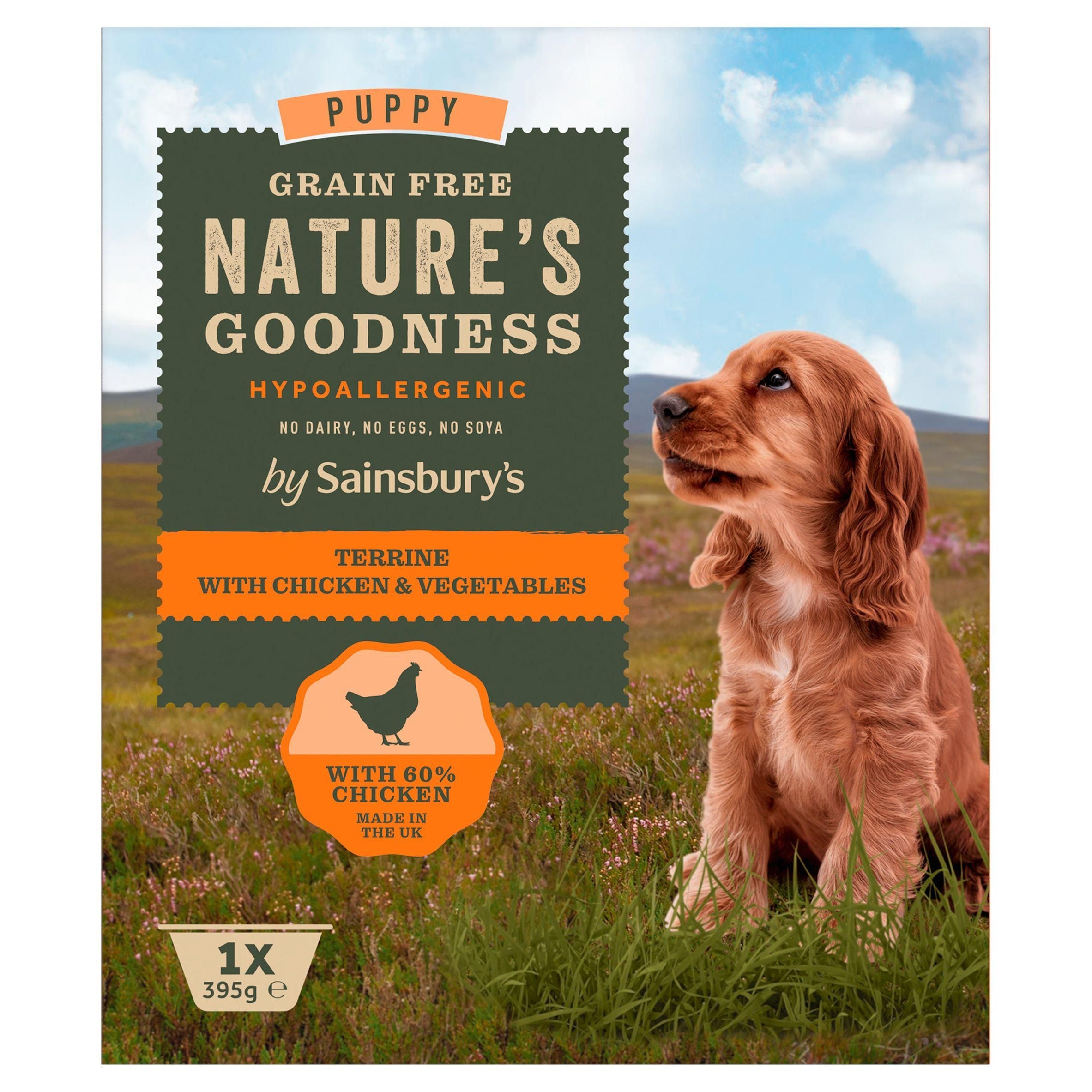 Sainsbury's Nature's Goodness Puppy Terrine with Chicken &amp;amp; Vegetables 395g
