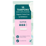 Sainsbury&amp;rsquo;s Organic Cotton Non Applicator Tampons Super x16
