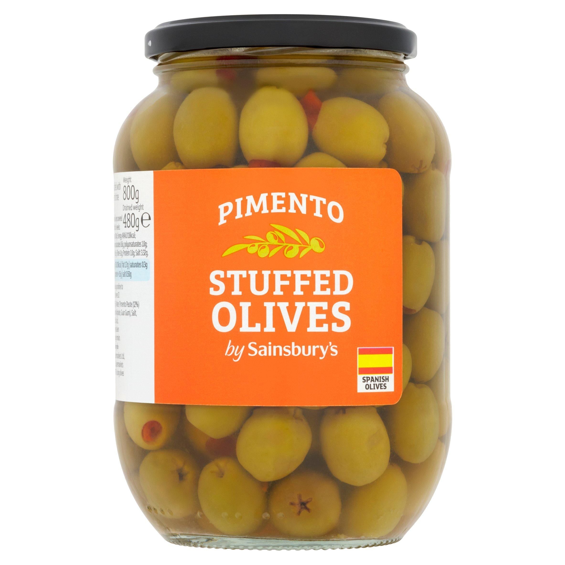Sainsbury's Pimento Stuffed Olives 800g (480g*)