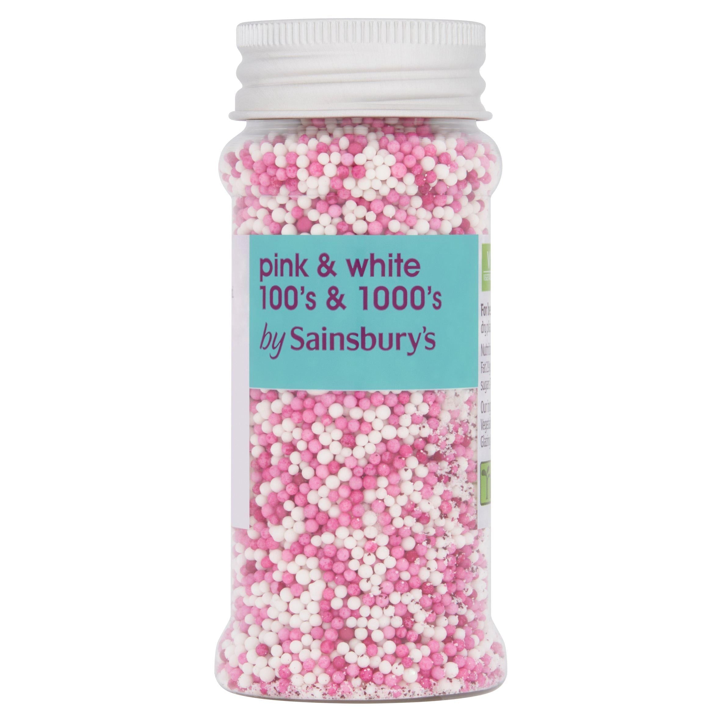 Sainsbury's Pink &amp;amp; White 100's &amp;amp; 1000's 80g