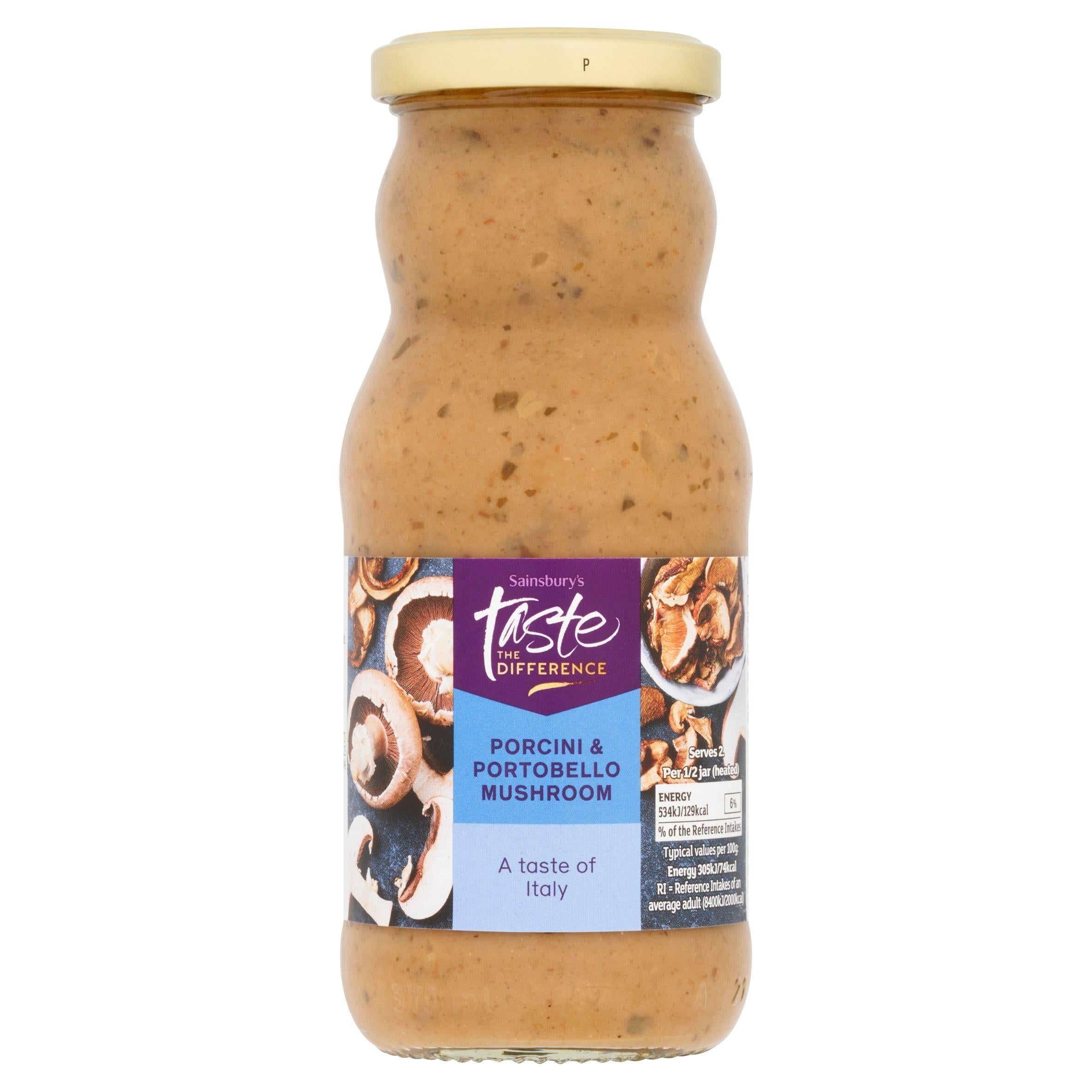 Sainsbury's Porcini &amp;amp; Portobello Mushroom Pasta Sauce, Taste the Difference 350g