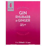 Sainsbury's Rhubarb &amp;amp; Ginger Gin 4x250ml