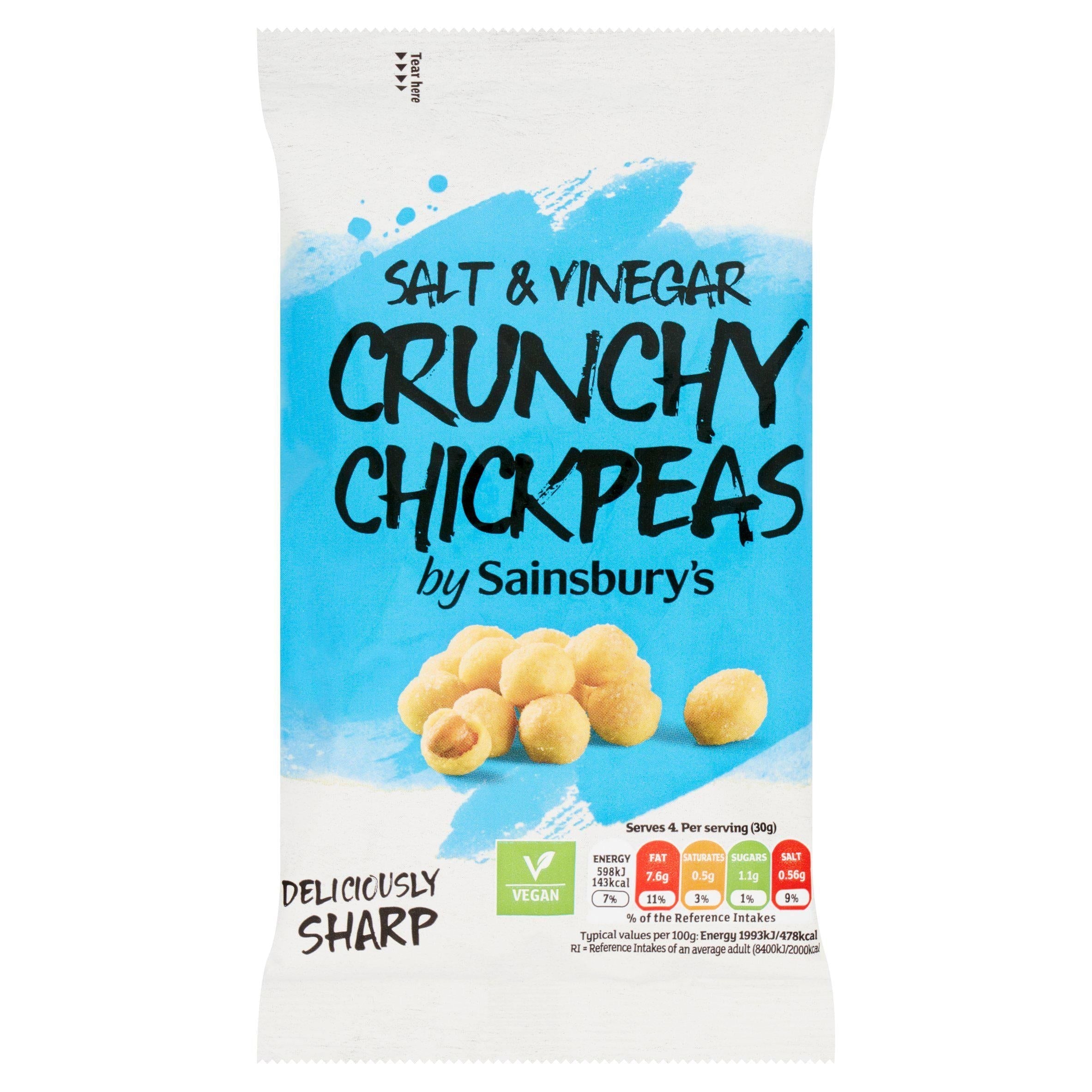 Sainsbury's Salt &amp;amp; Vinegar Crunchy Chickpeas 120g