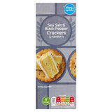 Sainsbury's Sea Salt &amp;amp; Black Pepper Crackers 185g