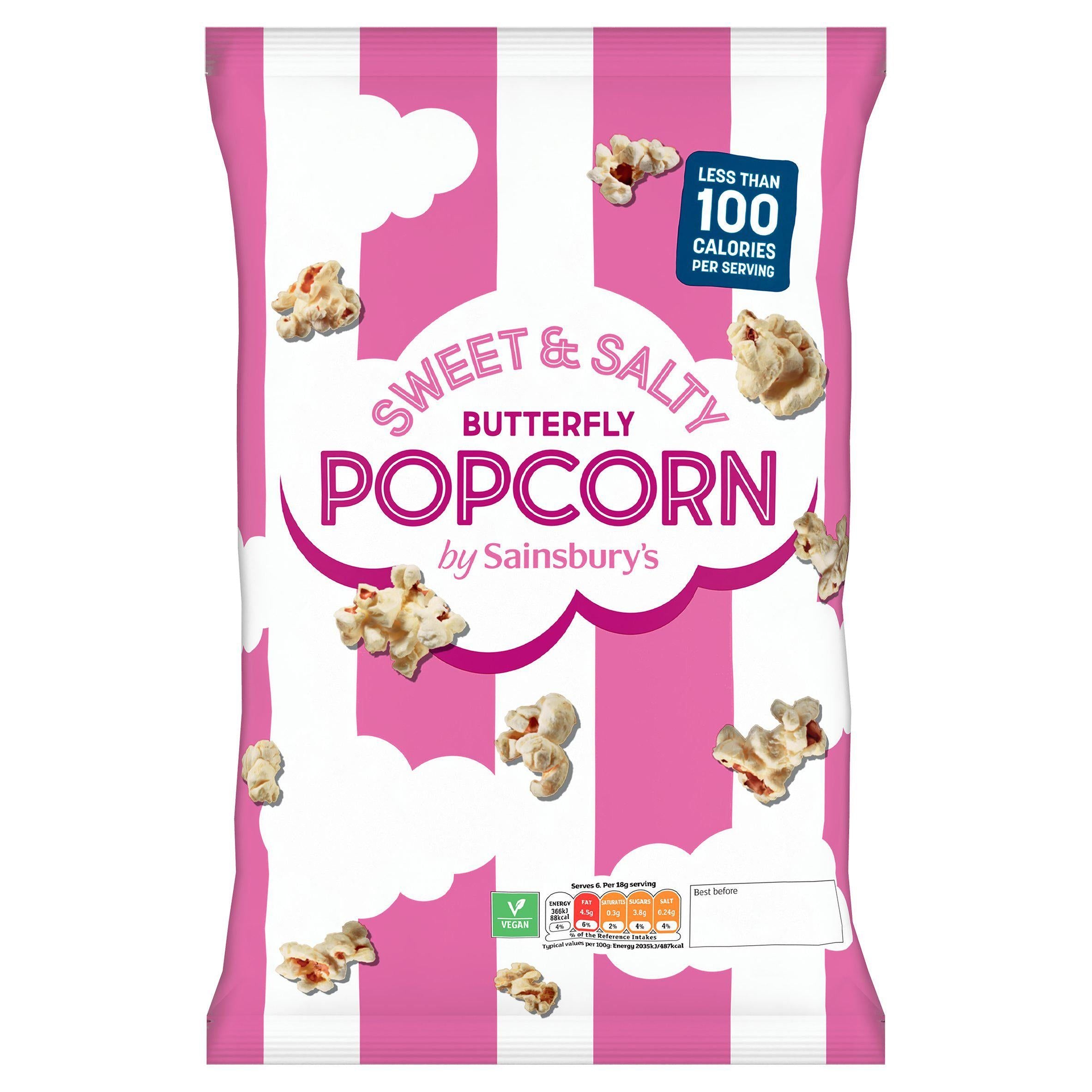 Sainsbury's Sweet &amp;amp; Salty Butterfly Popcorn 110g