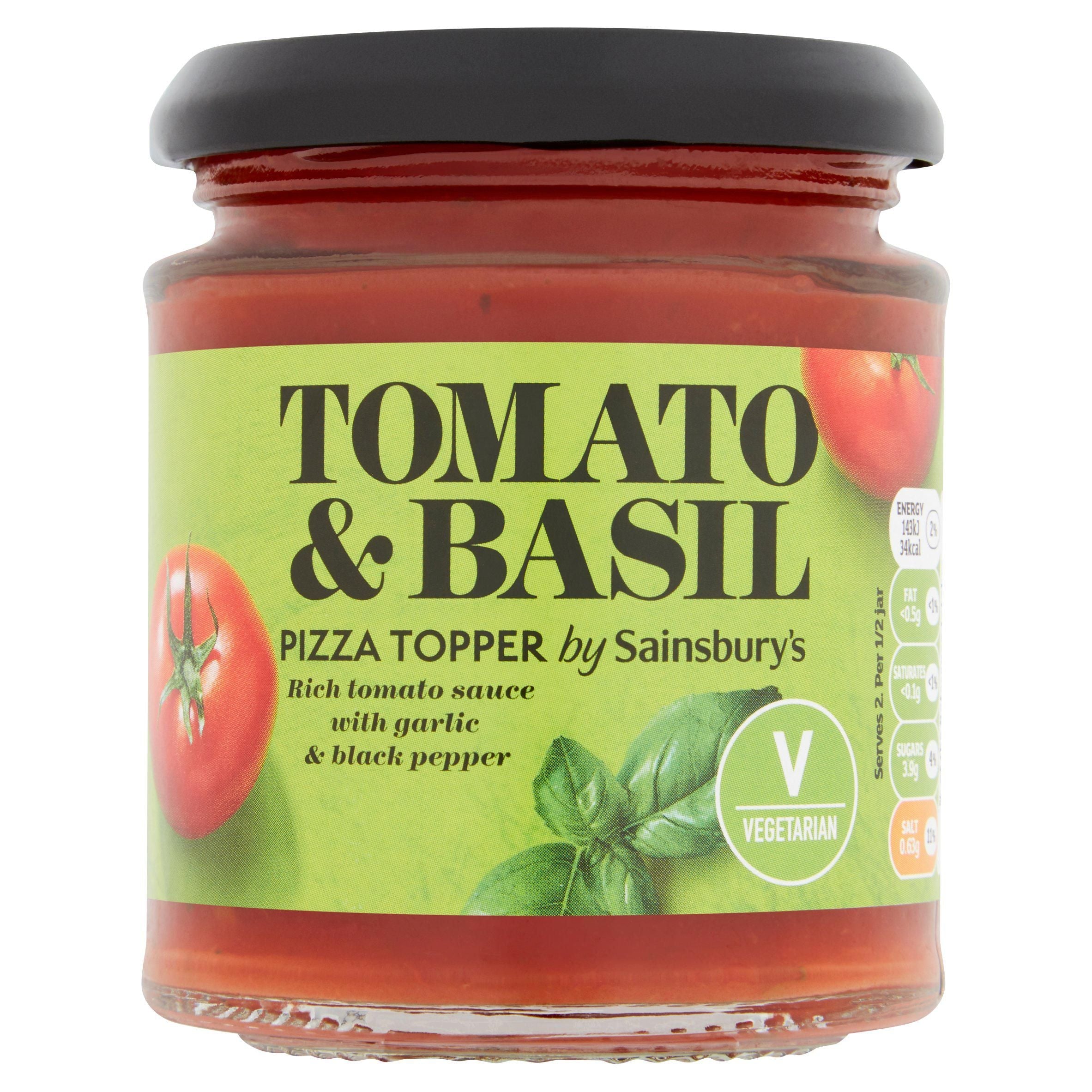 Sainsbury's Tomato &amp;amp; Basil Pizza Sauce Topper 190g