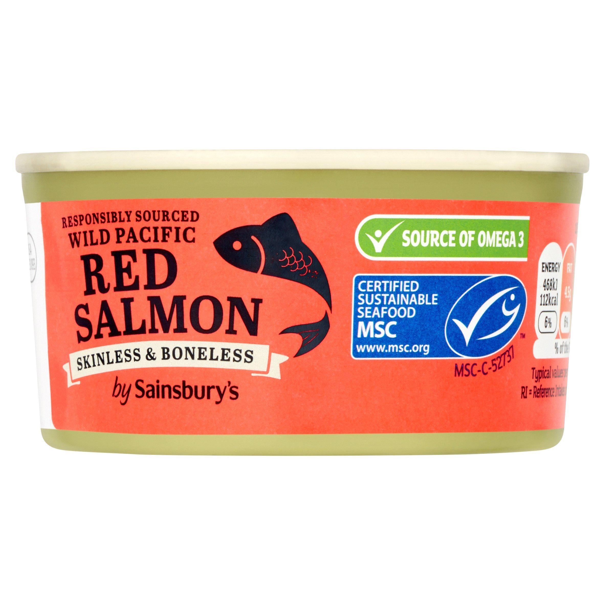 Sainsbury's Wild Pacific Red Salmon, Skinless &amp;amp; Boneless 170g