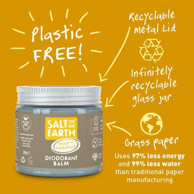 Salt of the Earth Amber &amp;amp; Sandalwood Natural Deodorant Balm   60g