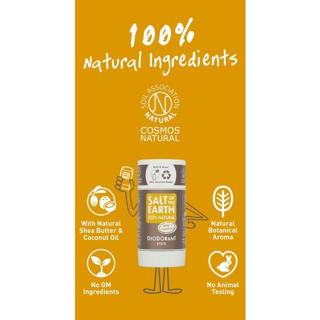Salt of the Earth Amber &amp;amp; Sandalwood Natural Deodorant Stick   84g
