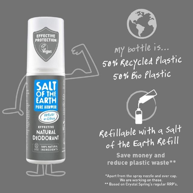 Salt of the Earth Pure Armour Explorer Natural Deodorant Spray   100ml