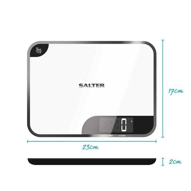 Salter 1064 WHDR Salter Super Clear White Glass Scale