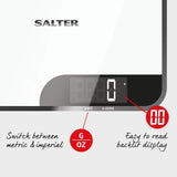 Salter 1064 WHDR Salter Super Clear White Glass Scale