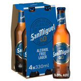 San Miguel Alcohol Free Lager Beer Bottles   4 x 330ml