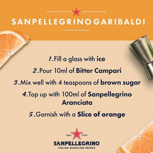 San Pellegrino Classic Taste Orange Glass   4 x 200ml