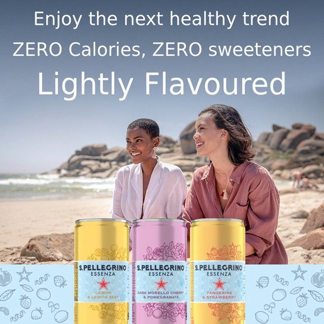 San Pellegrino Essenza Sparkling Water Cherry &amp;amp; Pomegranate   6 x 330ml