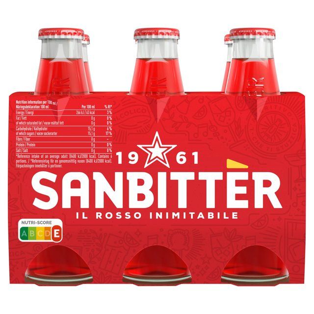 San Pellegrino San Bitter Aperitif Glass   6 x 100ml