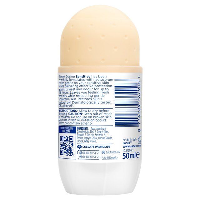 Sanex Dermo Sensitive Roll On Antiperspirant Deodorant    50ml