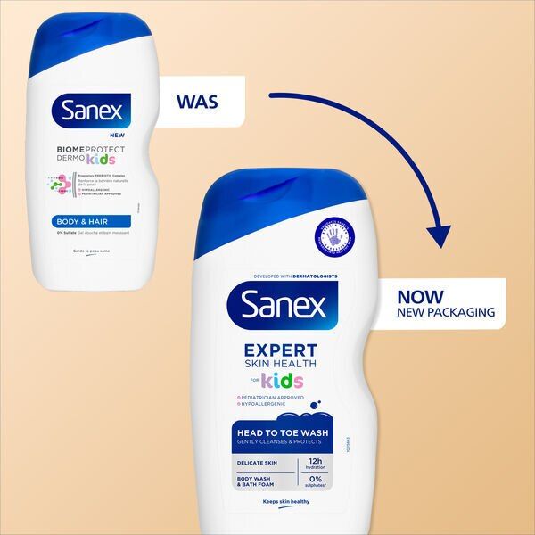 Sanex Expert Head to Toe Body Wash for Kids 450ml