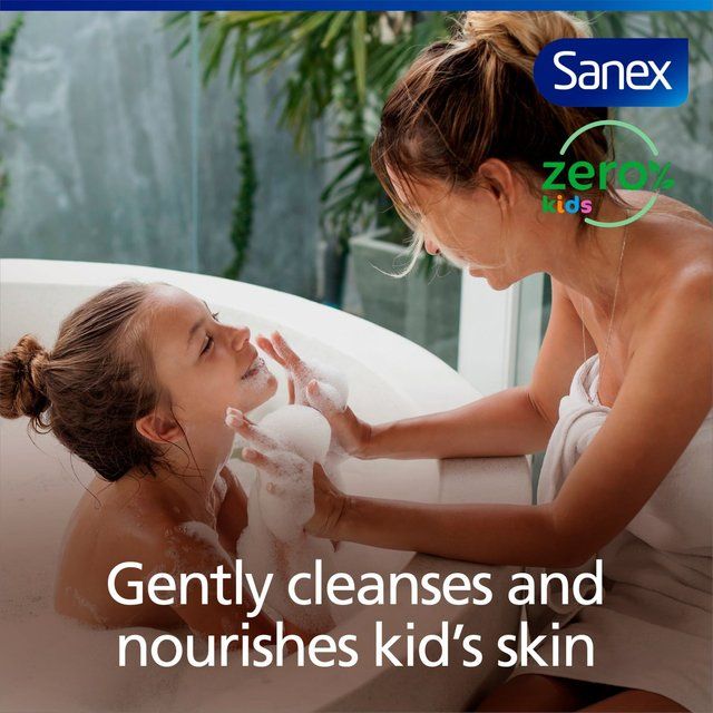 Sanex Zero% Kids Sensitive Bubble Bath and Body Wash Shower Gel   450ml
