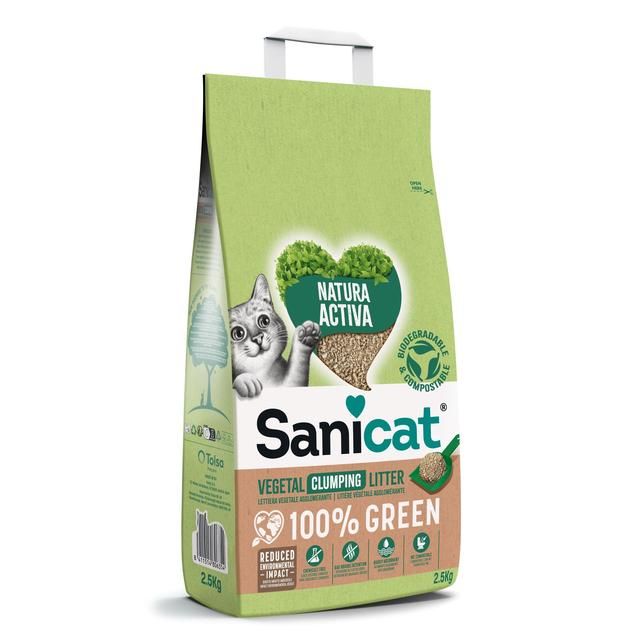 Sanicat Natura Activa 100% Green Clumping Cat Litter   2.5kg
