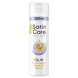 Satin Care Shave Gel Olay Vitamin E Dry Skin   200ml