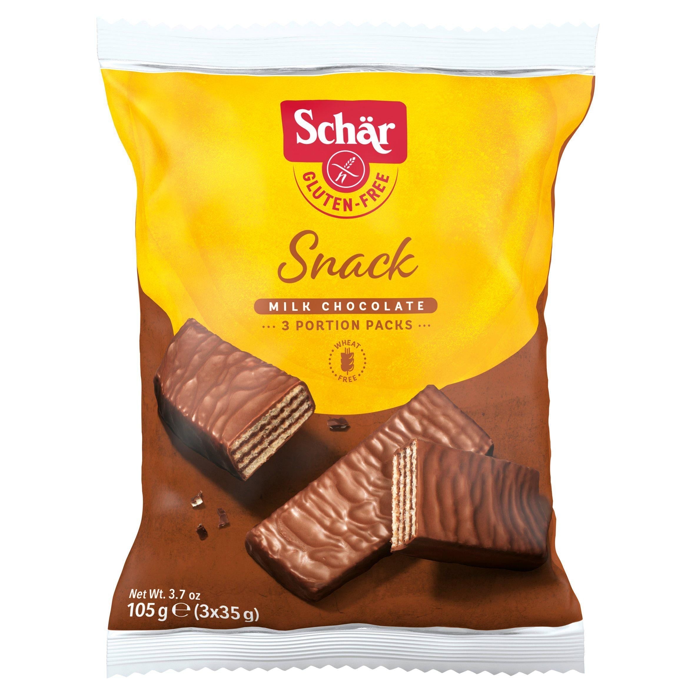 Sch&amp;auml;r Gluten Free Snack Bar Milk Chocolate 3x35g