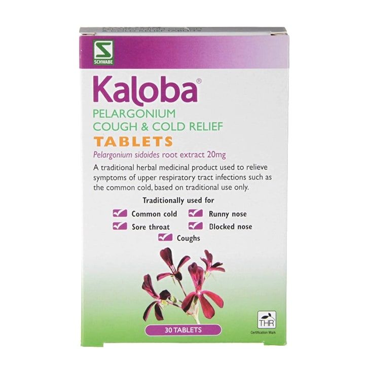 Schwabe Pharma Kaloba Pelargonium Cough &amp;amp; Cold Relief 30 Tablets