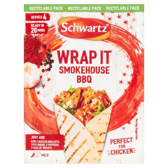 Schwartz Wrap It Smokehouse BBQ Recipe Mix   30g