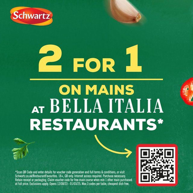 Schwartz X Bella Italia Gamberoni Garlic &amp;amp; Chilli Prawn Spaghetti   35g